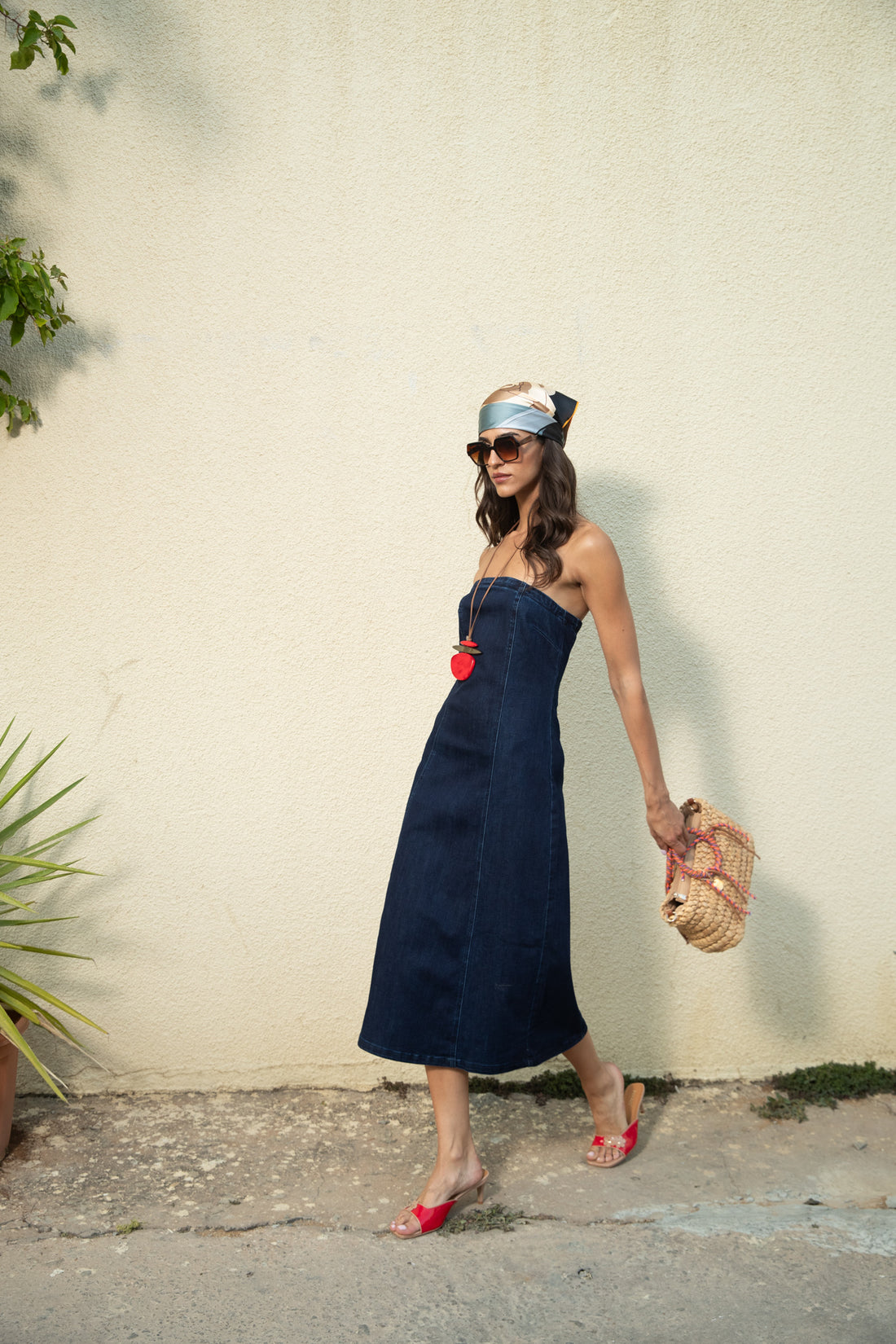 Strapless Denim Dress