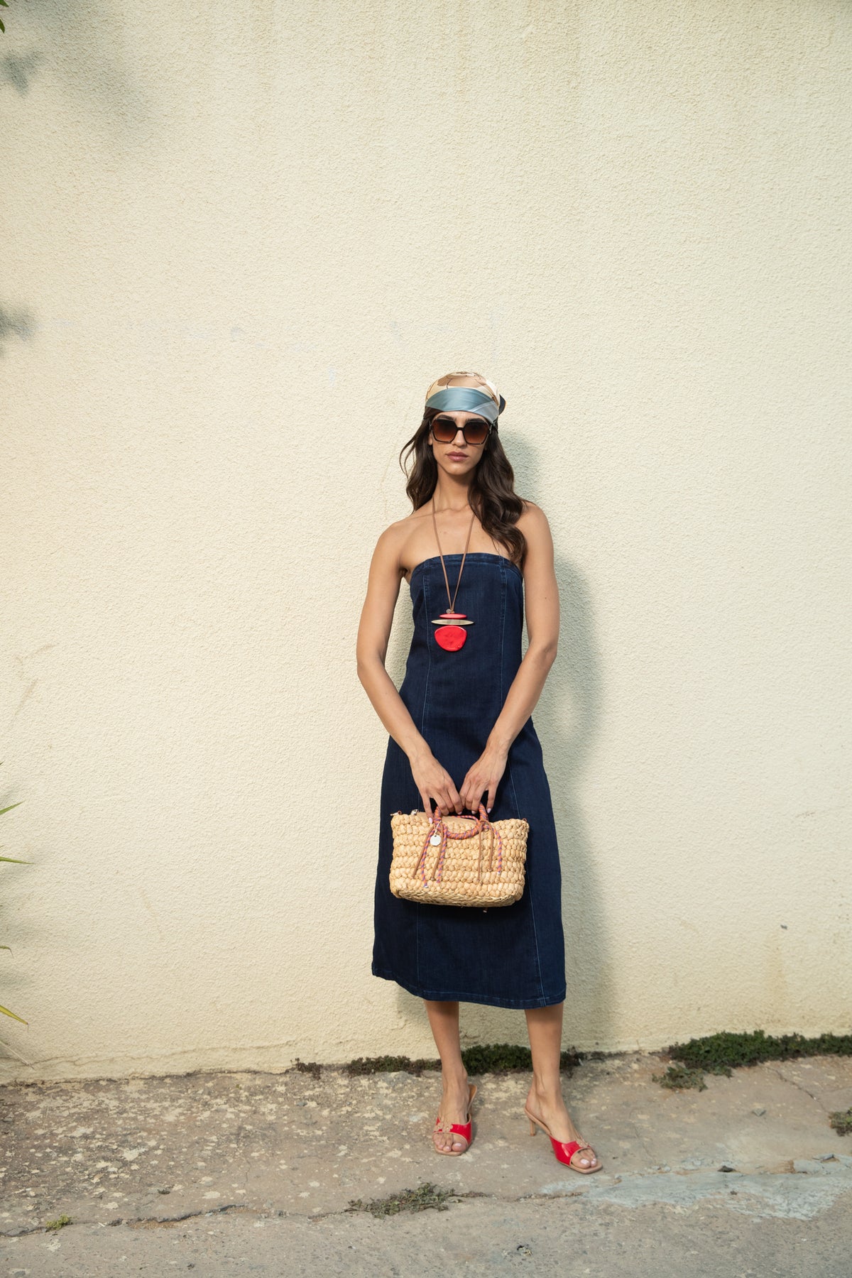 Strapless Denim Dress