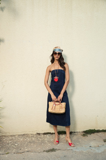 Strapless Denim Dress