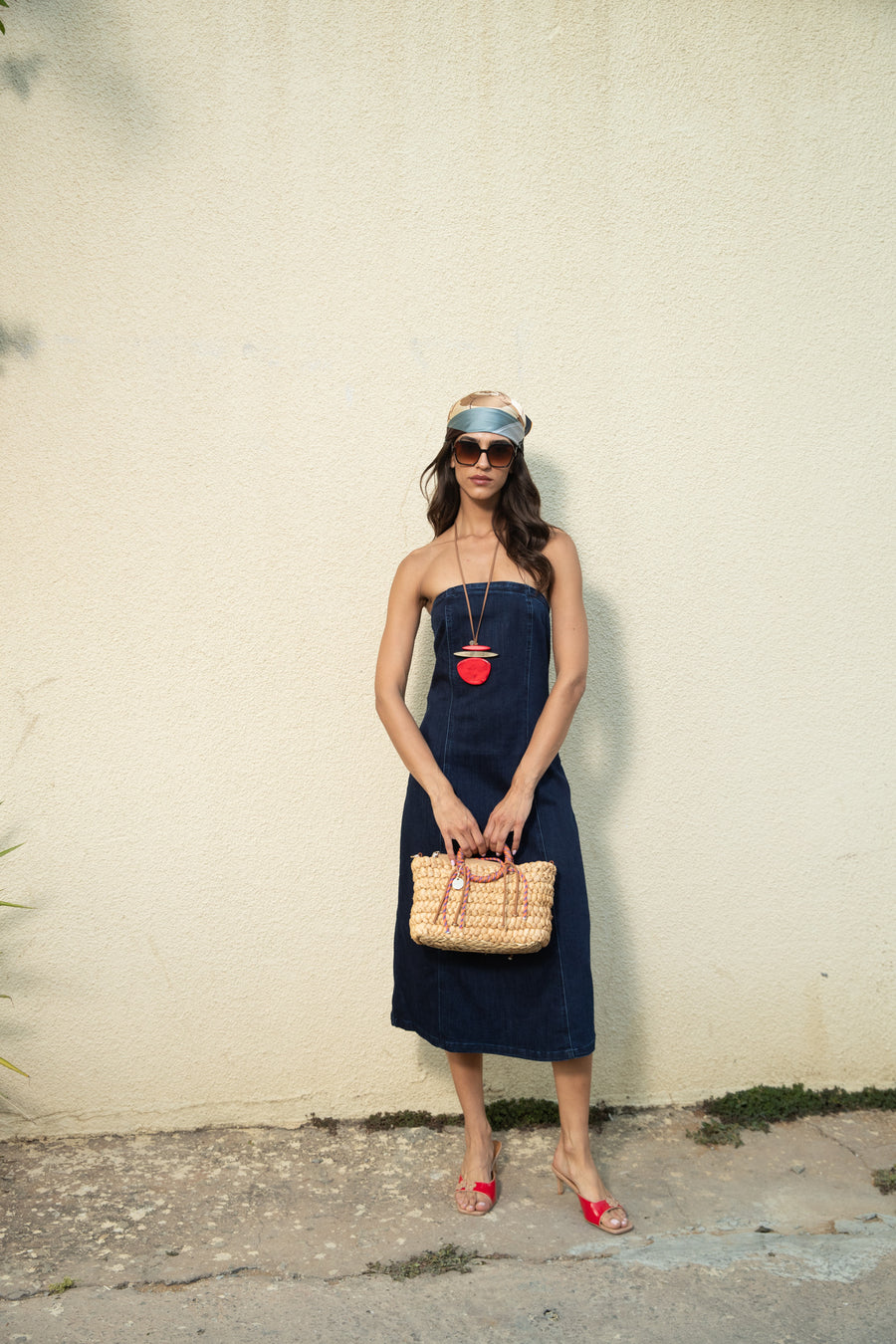 Strapless Denim Dress
