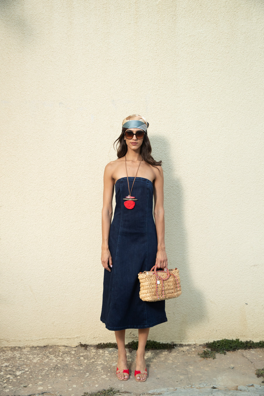 Strapless Denim Dress