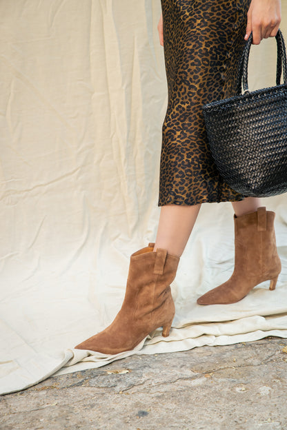 KONTATTO Leopard Print Midi Skirt
