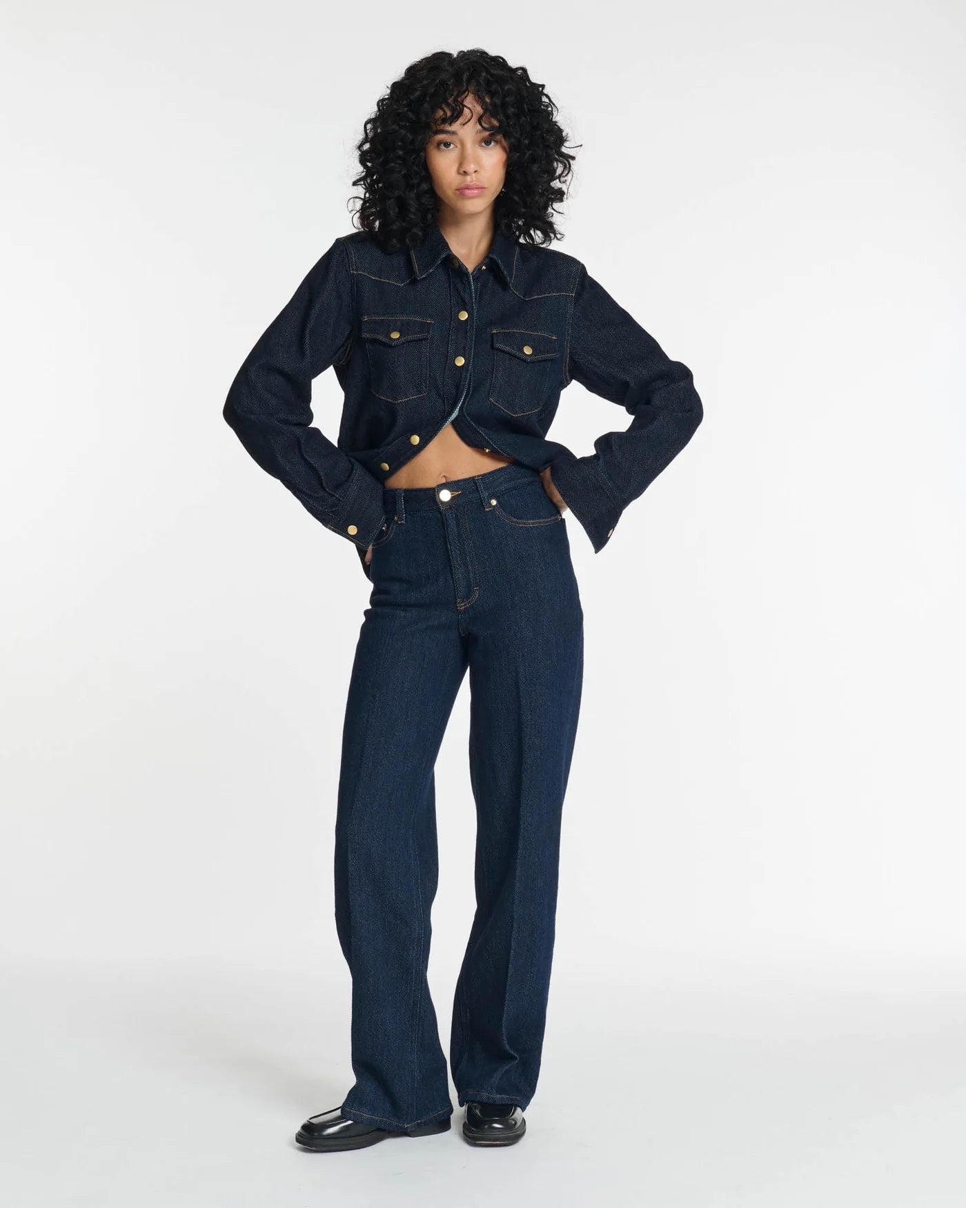 Straight Cut Denim Pants