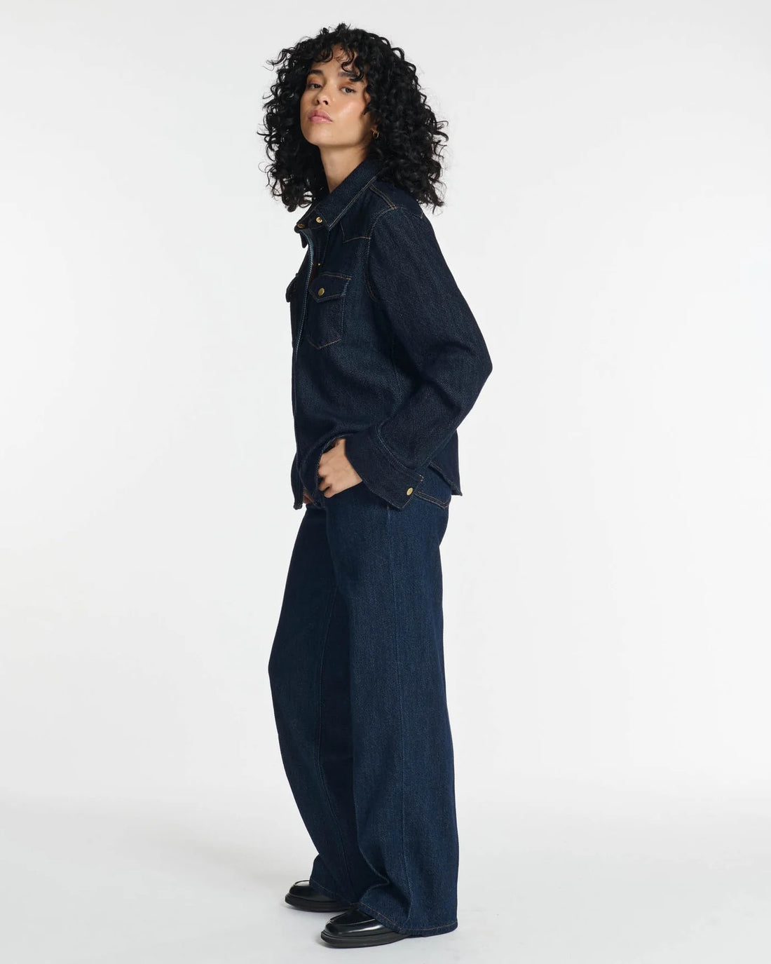 Straight Cut Denim Pants