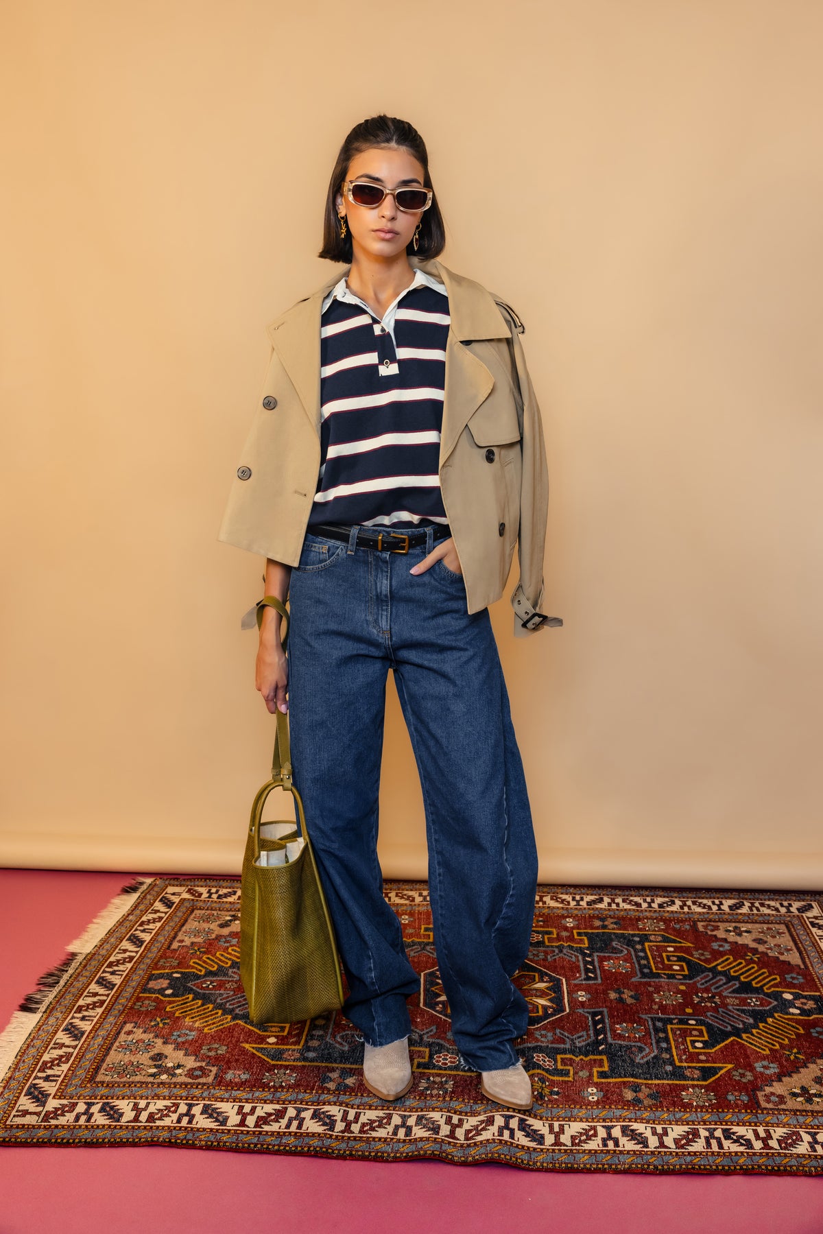 Balloon Leg Denim Pants