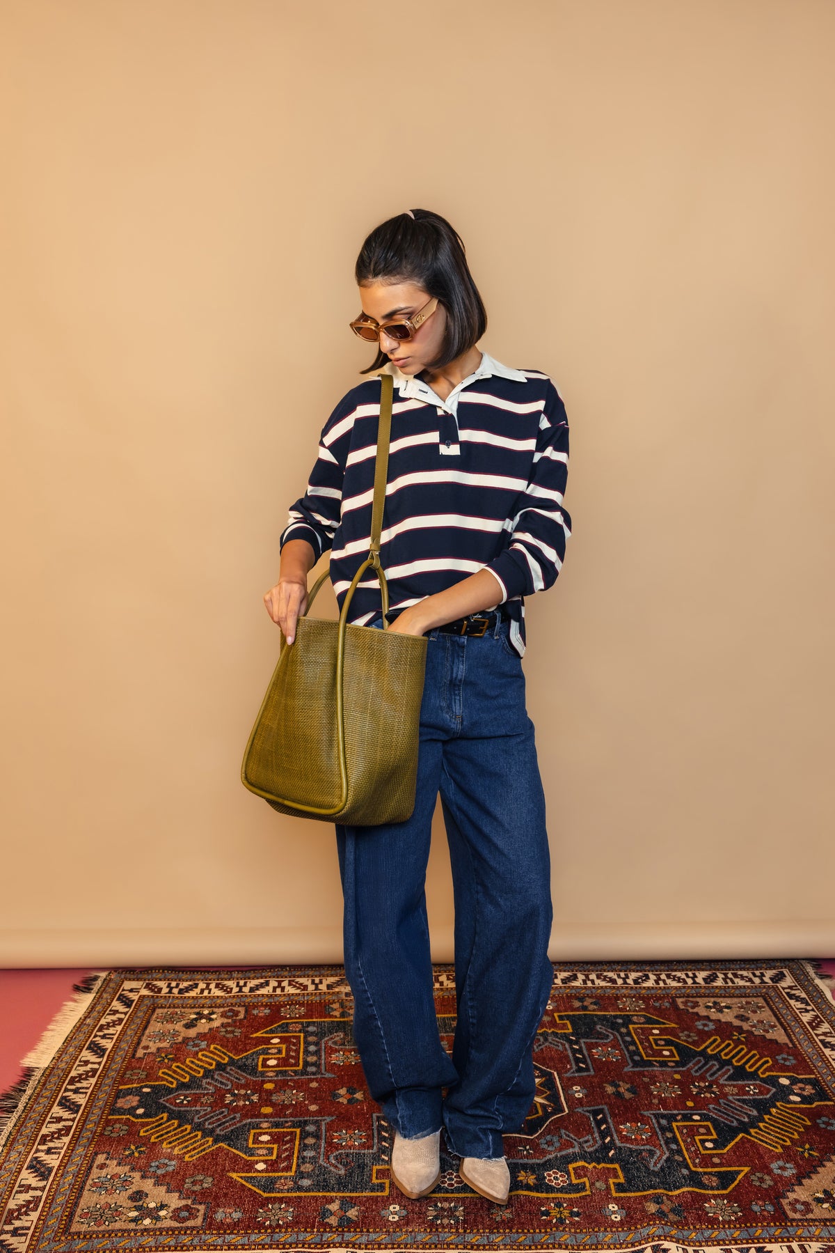 Balloon Leg Denim Pants