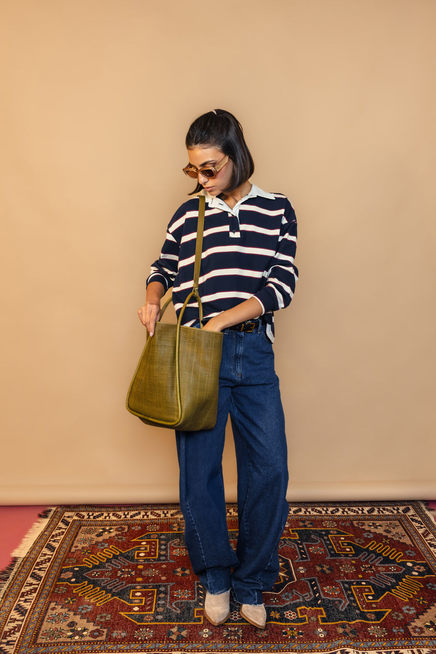 Balloon Leg Denim Pants