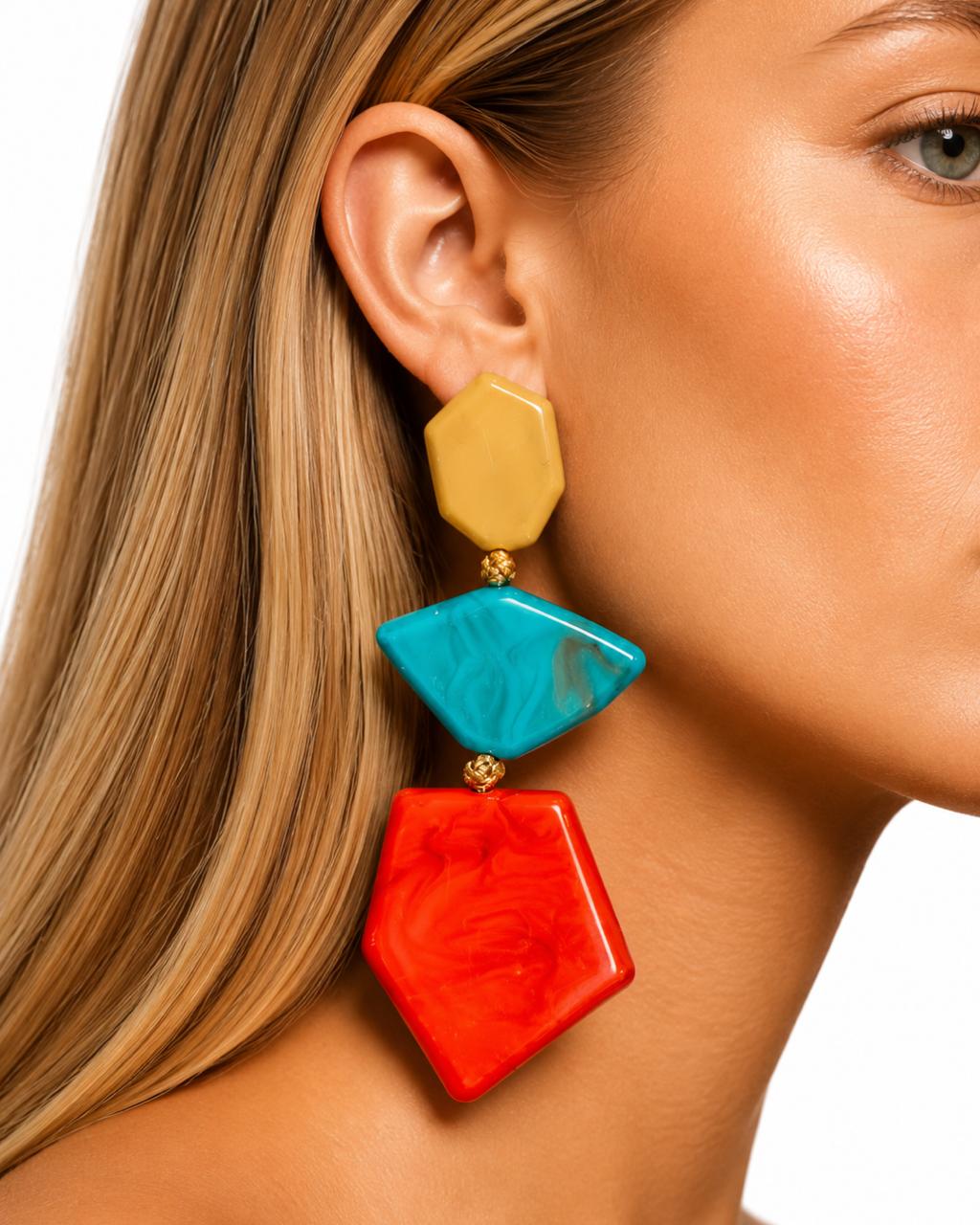 Geometric Statement Earrings