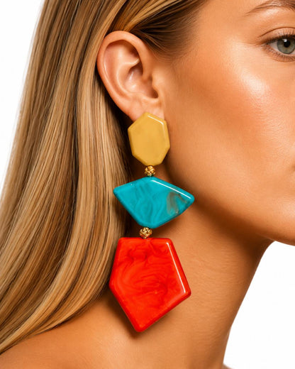 Geometric Statement Earrings