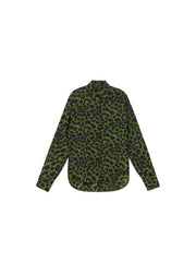 Animal Print Shirt with Tie Detail
