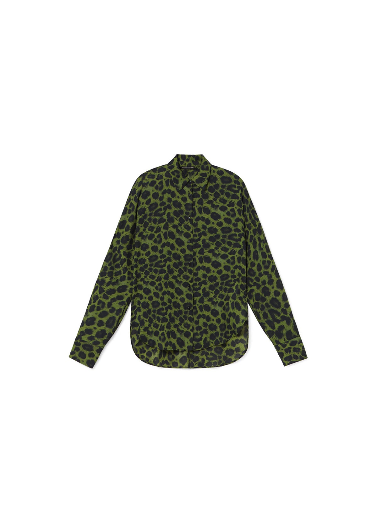 Animal Print Shirt with Tie Detail