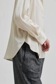 Silky Open-neck Blouse