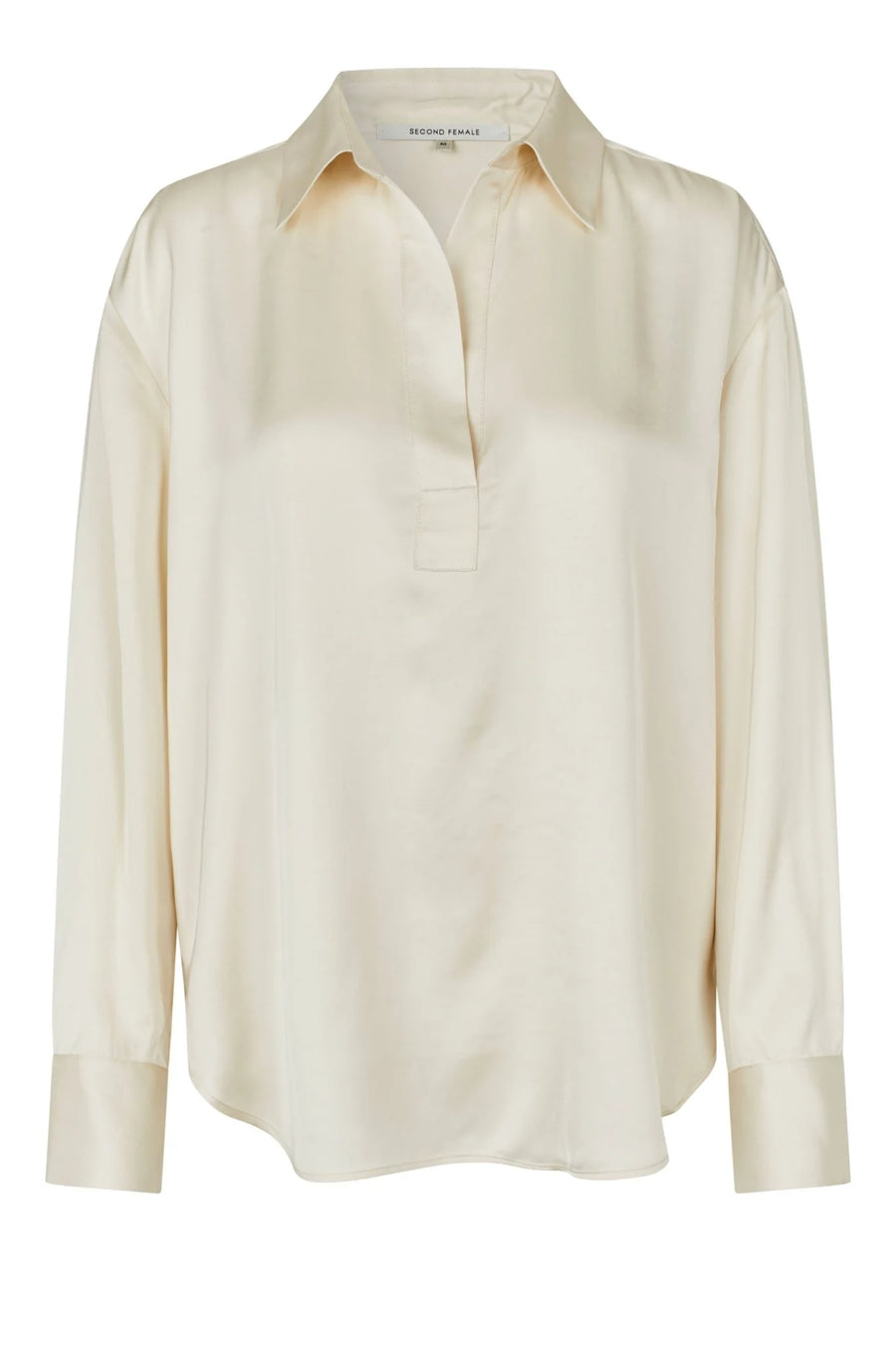 Silky Open-neck Blouse