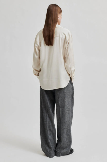 Silky Open-neck Blouse