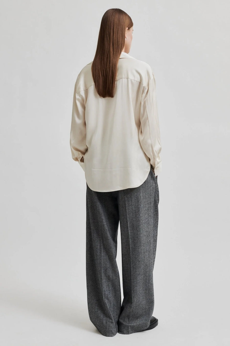 Silky Open-neck Blouse