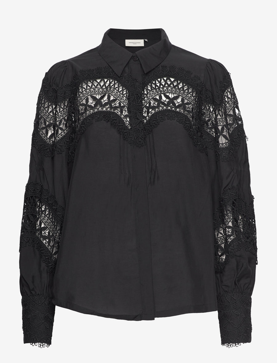 Copenhagen Muse Patterned Shirt Black