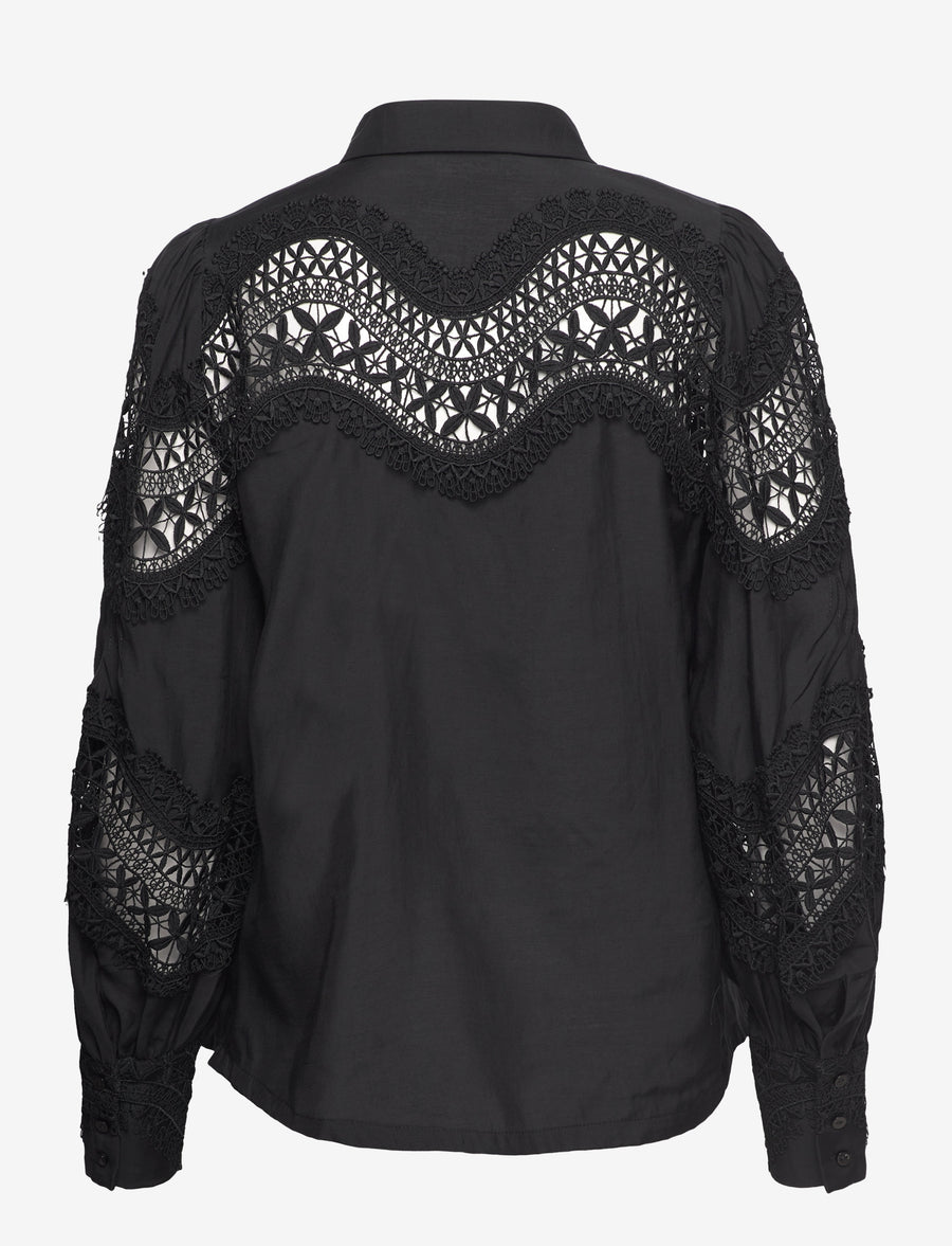 Copenhagen Muse Patterned Shirt Black