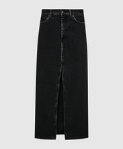 Solotre Denim Slit Skirt