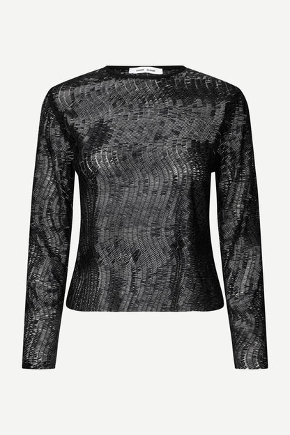 Embellished long-sleeved top